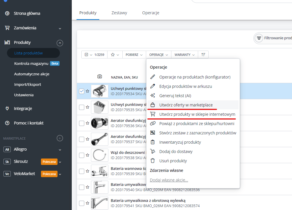 Jak wystawiać produkty w programie Baselinker w swoim sklepie internetowym lub serwisach marketplace