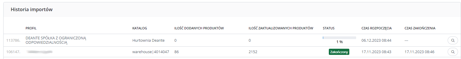 Import produktów Deante w systemie Baselinker
